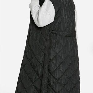 Boohoo Plus Black Quilted Vest
